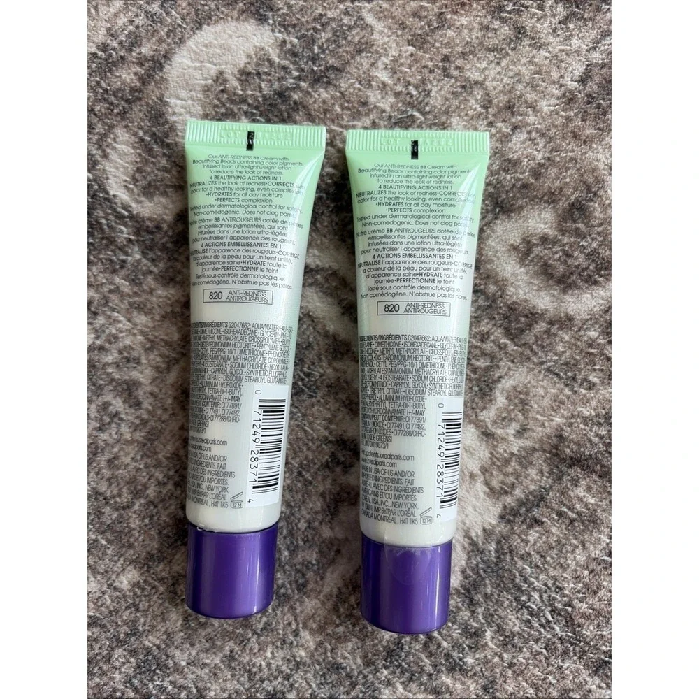2 Pk: L'Oreal Magic Skin Beautifier BB Cream #820 Anti-Redness